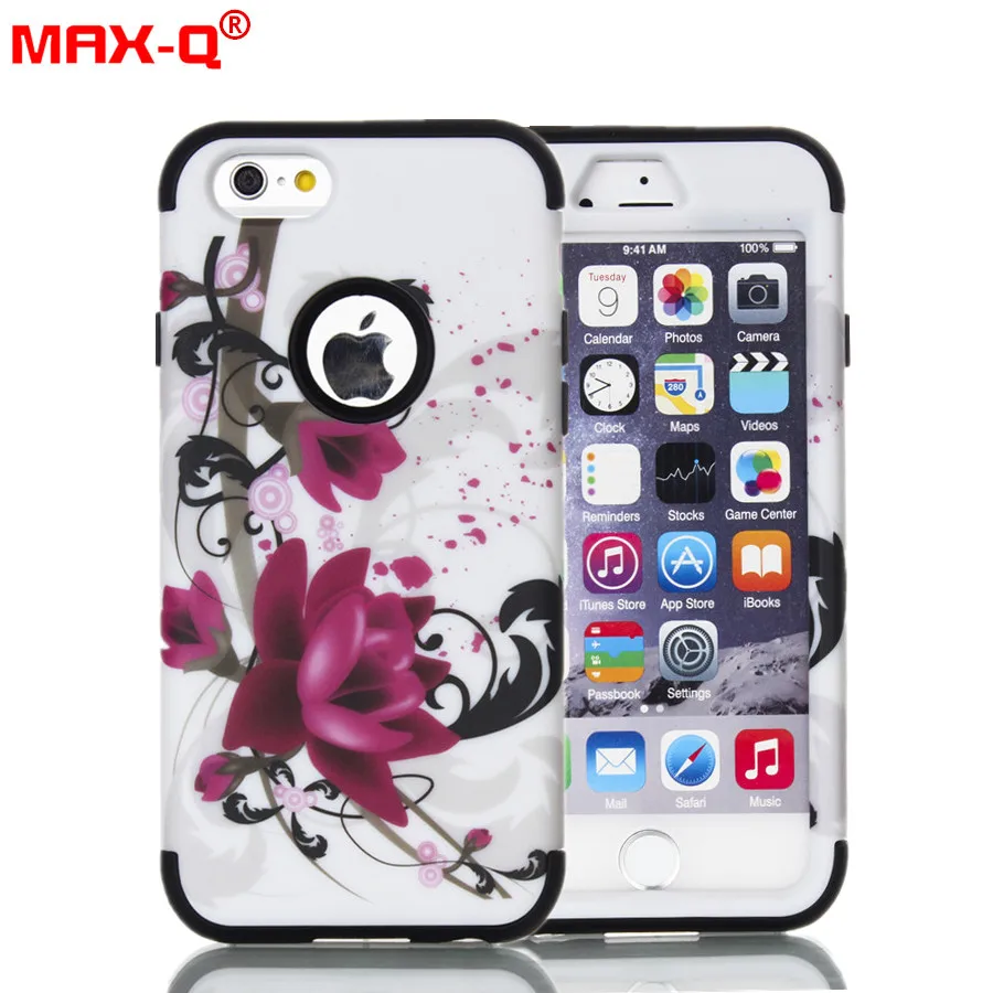 Для Apple iphone 5 5S SE 6s 4 7 ''PC + Силиконовый MAX-Q сверхпрочный противоударный чехол с