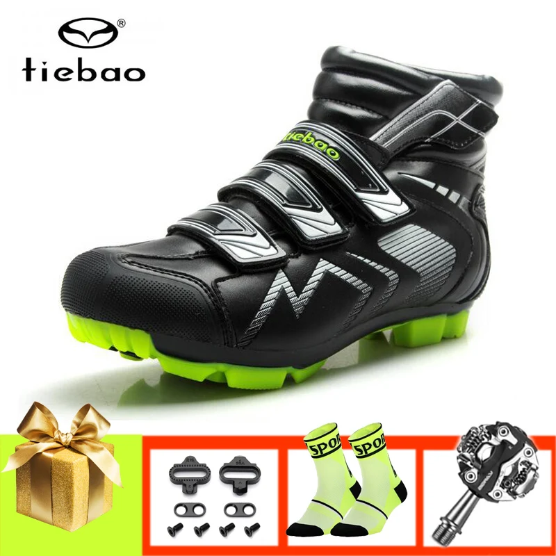 Tiebao Winter Mountain Bike Shoes Men Pedals Cycling Sneakers Sapatilha Ciclismo Mtb Snow Winter Bike Boots Outdoor Spd Footwear