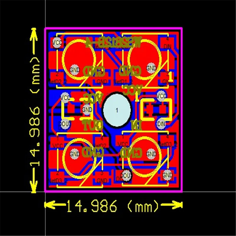 4-значный полноцветный светодиодный модуль w2812B