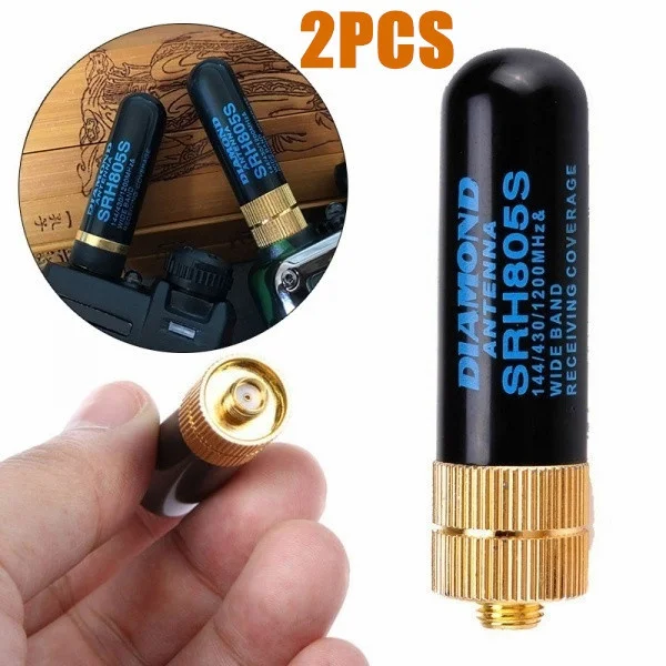 

Короткая женская антенна для рации Baofeng, 2 шт., UHF + VHF SRH805S SMA