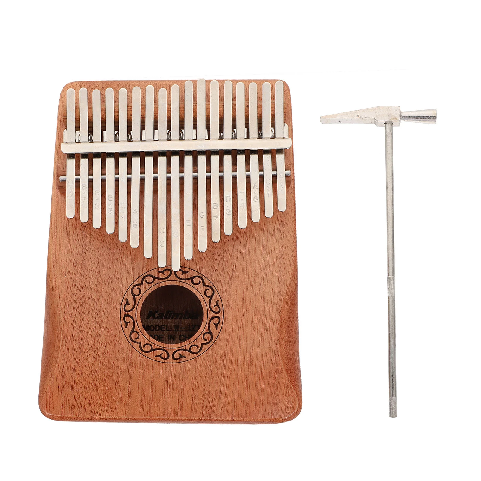 

Комплект Kalimba с 17 клавишами, 17 клавиш, Kalimba, большой палец, для любителей Kalimba (деревянный цвет)