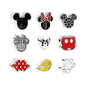 floating locket pendant necklaces petites charms silver 925 original fine jewelry mice icon skirt shoe trousers kiss glove beads free global shipping