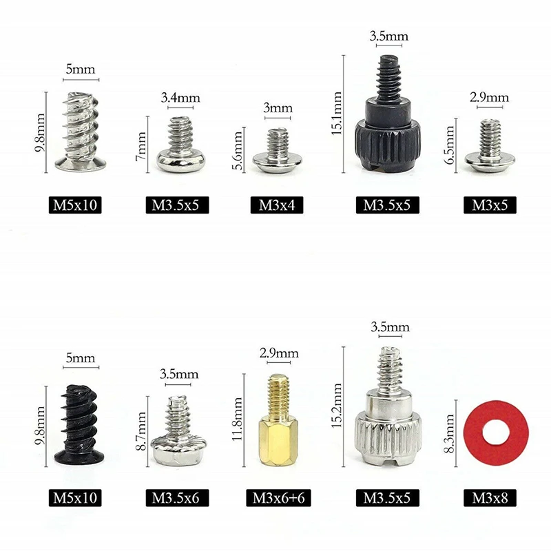 203/300 шт. набор винтовых противотуманных зажимов для персонального компьютера в
