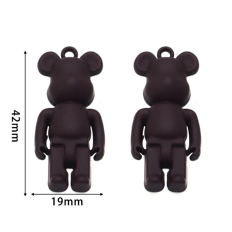 5 шт./лот трехмерный медвежонок амулеты конфетных цветов сплав кулон для сережек