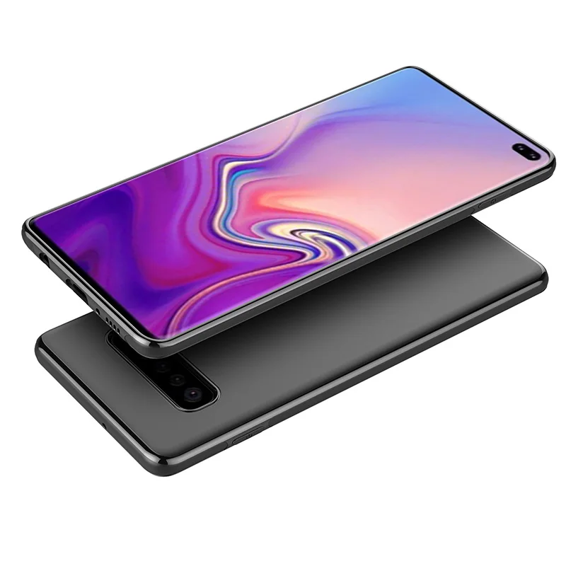 Магнитный чехол для Samsung Galaxy S9 S10 Plus S10e + мягкий матовый из ТПУ металлический лист
