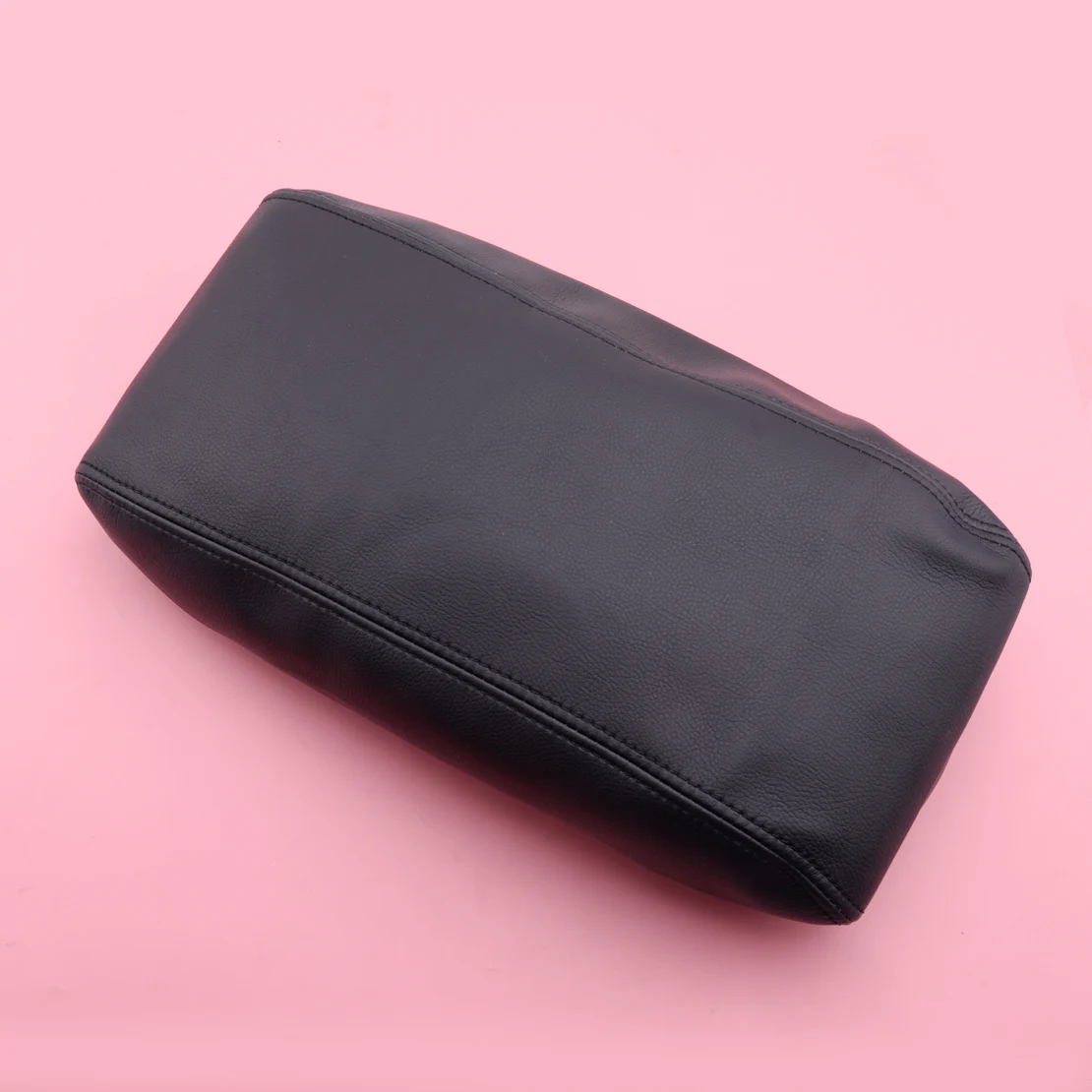 Черный и черный стежок искусственная кожа центральная консоль подлокотник