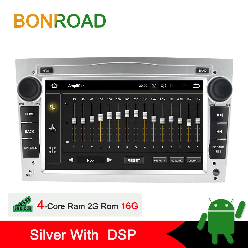 PX30 DSP Silver Bonroad Android 9,0 PX30 PX5 DSP автомобильный мультимедийный плеер радио gps навигация для Opel/Astra/Vectra/Antara/Zafira/Corsa(без dvd - Color: PX30 DSP Silver