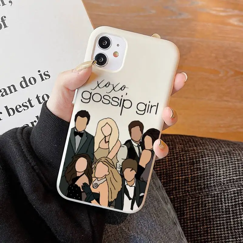 Мягкий однотонный чехол со Сплетницей девушкой любовью лучшими друзьями для