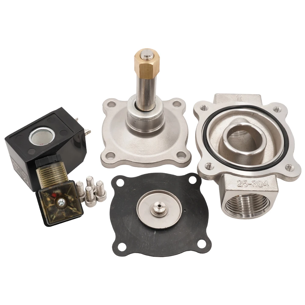 Электрический Соленоидный клапан из нержавеющей стали 304 обычно открывающийся