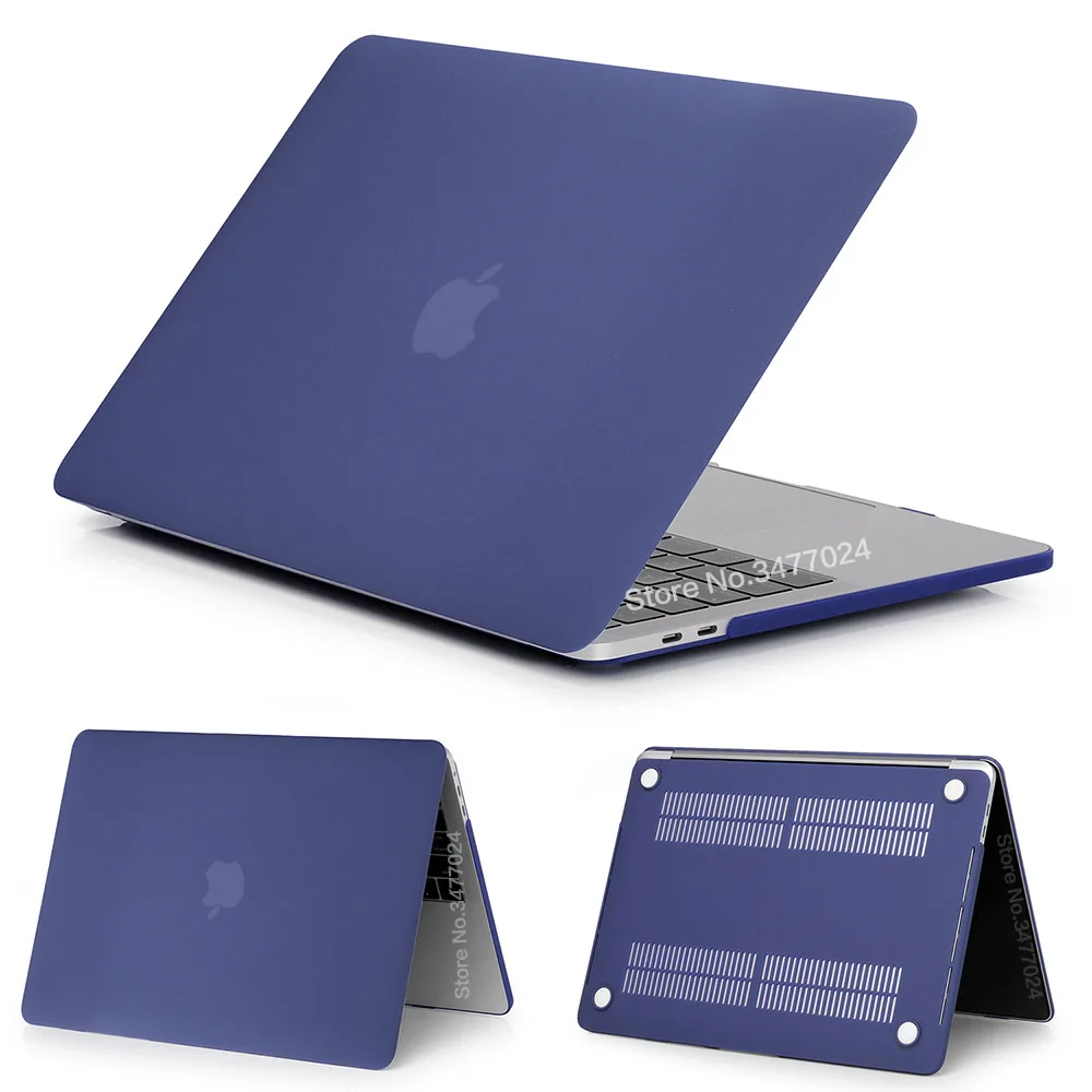 New Dark blue-Matte Матовый или прозрачный чехол для ноутбука Macbook Pro retina Air 11 12 13 15, для mac Air 13 A1466 A1932, чехол pro 13,3 15 - Цвет: New Dark blue-Matte