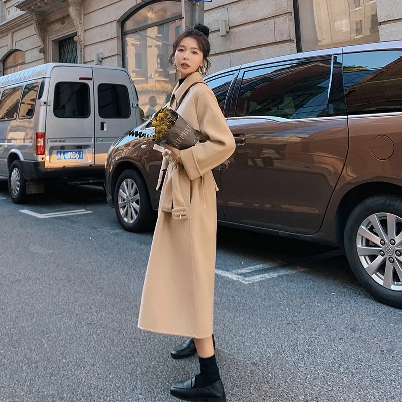 

Now 2021 Winter Coat Style Slim-fit Woolen Coat Women Rac