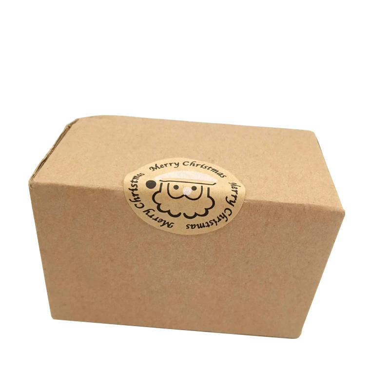 Наклейки самоклеящиеся круглые рождественские 100 шт. | Дом и сад