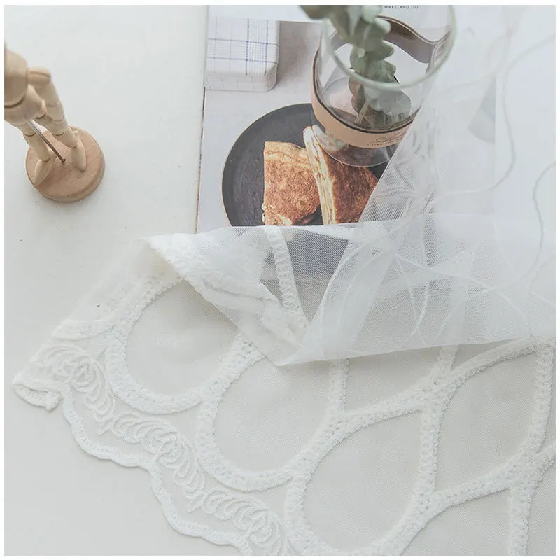 Современные белые занавески с вышивкой s вуаль тюлевые для гостиной спальни