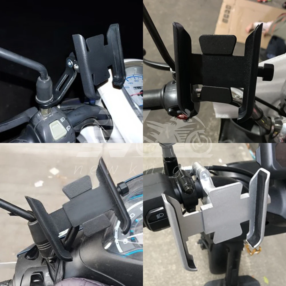 for piaggio mp3 125 300 400 500 motorcycle cnc mobile phone holder gps navigator rearview mirror handlebar bracket accessories free global shipping