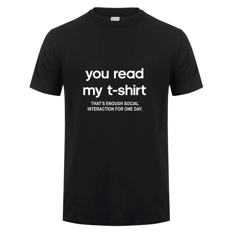 Мужская хлопковая футболка с короткими рукавами надписью You Read My|Мужские