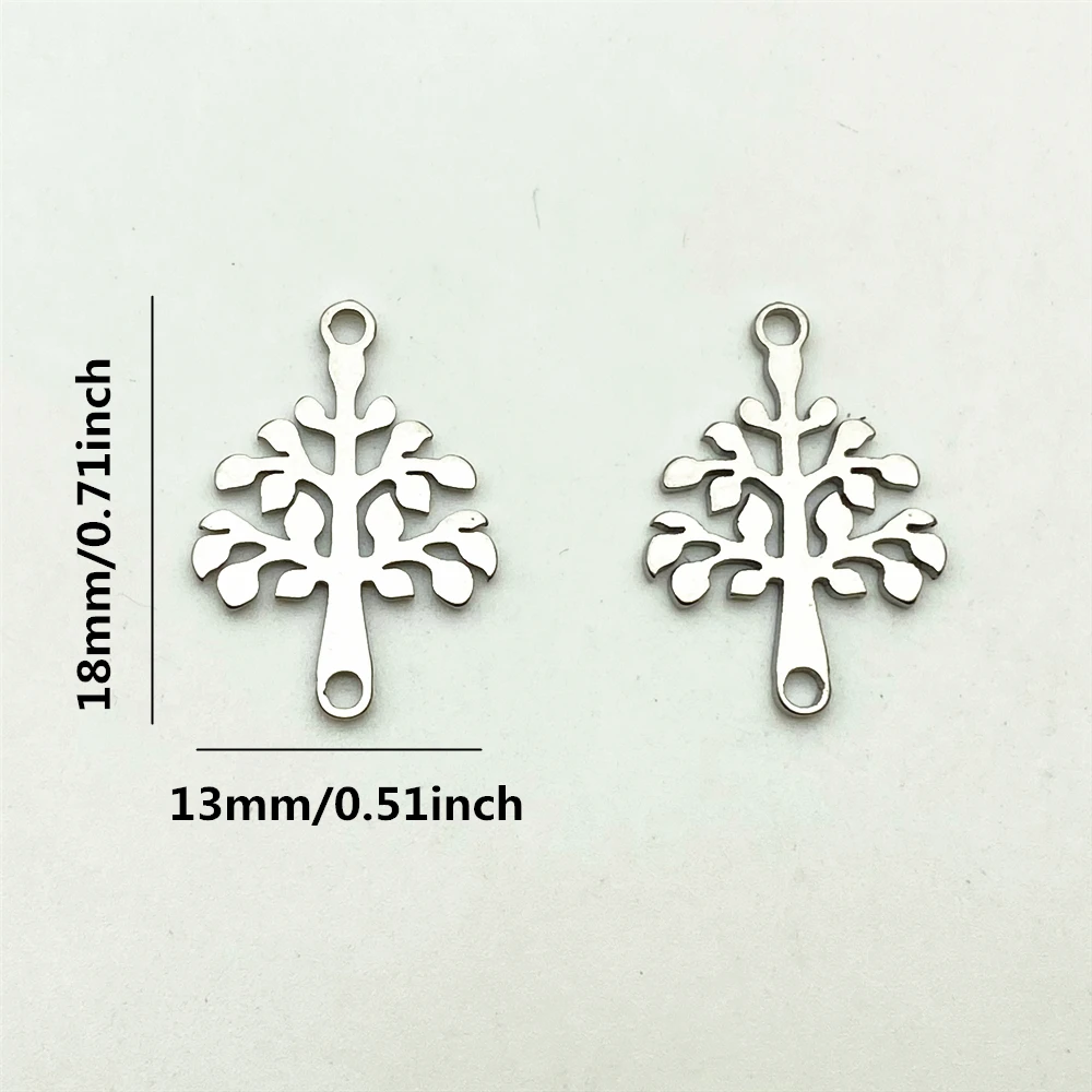 10 шт./Лот подвеска в виде рождественской елки из нержавеющей стали|Ювелирная