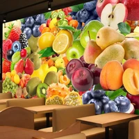 custom self adhesive waterproof fruit murals wallpaper living room restaurant shop background wall decor papel de parede 3d art