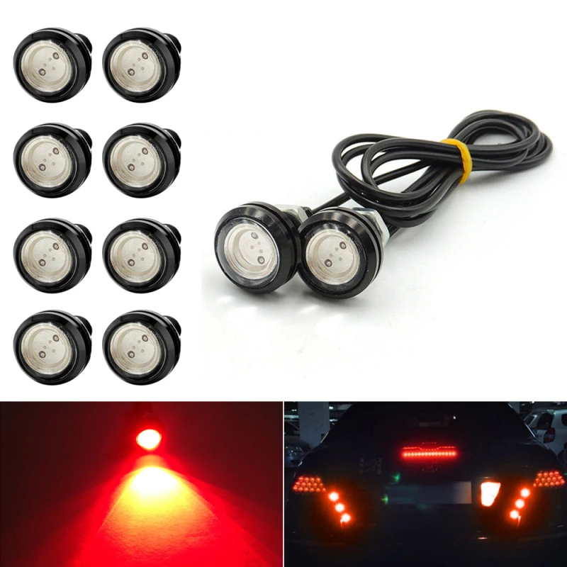 

10pcs LED Eagle Eye Light Bumper Fog Lamp Motorcycle Bulb Tail Backup Light DRL Daytime Running Light Car Light 23mm-1.5W