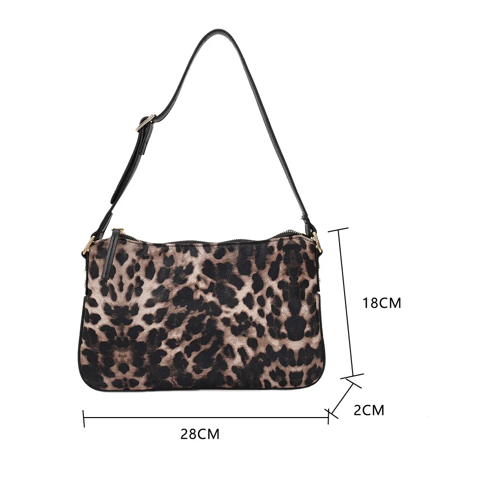 

Fashion Animal Pattern Women Shoulder Bags Handbag Totes Female Leopard Cow Printed Underarm Casual Travel Clutches Purse