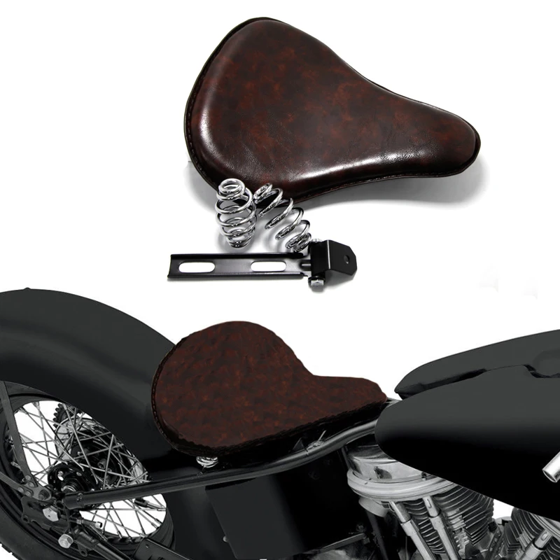 

Motorcycle Leather SOLO Saddle Seat Pad for Dyna 1984-2014 Road Glide Iron 883 Sportster Street Glide Electra Glide ect