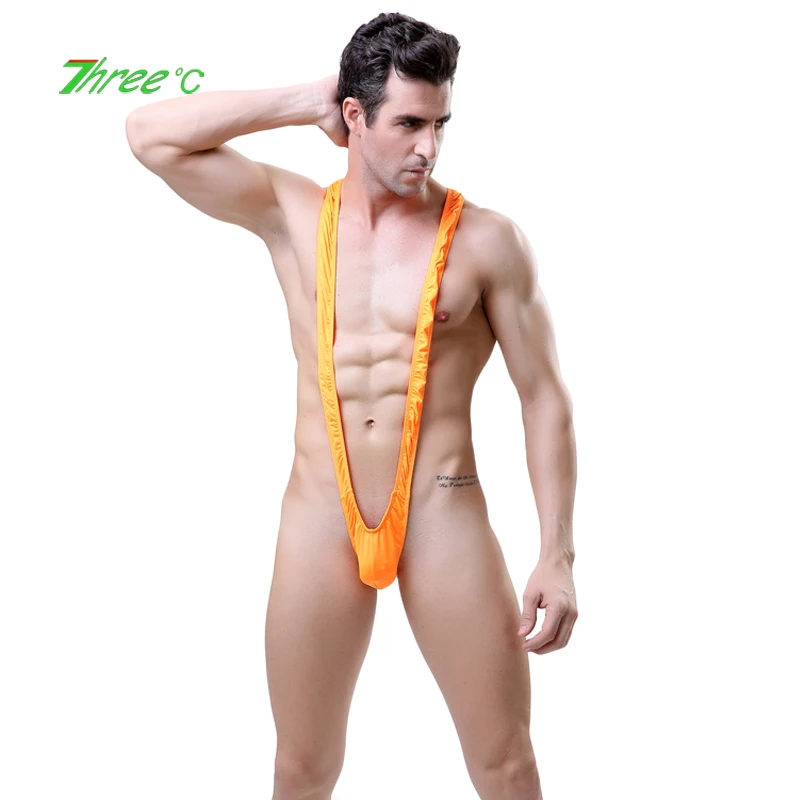 

Sexy Men Underwear One-Piece Temptation Thong Erotic Lingerie V-Shaped Strap Swimsuit