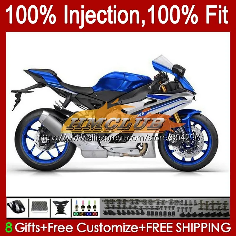 

OEM впрыска топлива для YAMAHA YZF R6 YZFR6 YZF 600 R 6 17 синего и серебряного цвета 64No.27 YZF-600 YZF-R6, 17, 18, 19, YZF600 2017 2018 2019 обтекатель