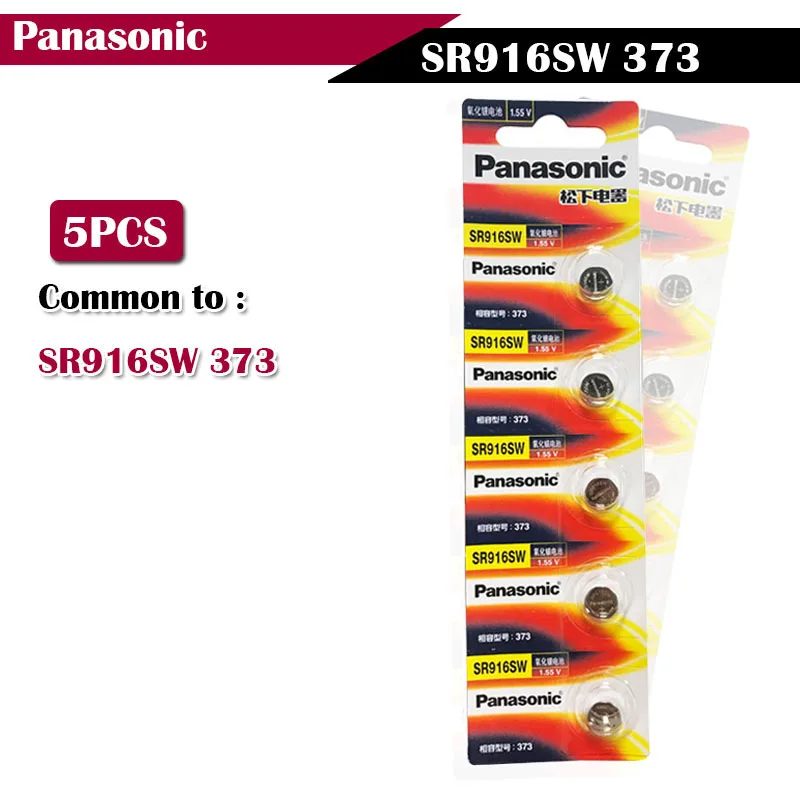 5 шт. Panasonic 100% оригинальный 1 55 в SR916SW 373 кнопочный элемент часовая батарейка