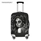 Чемодан на колесиках с принтом черепа, 18-32 дюйма