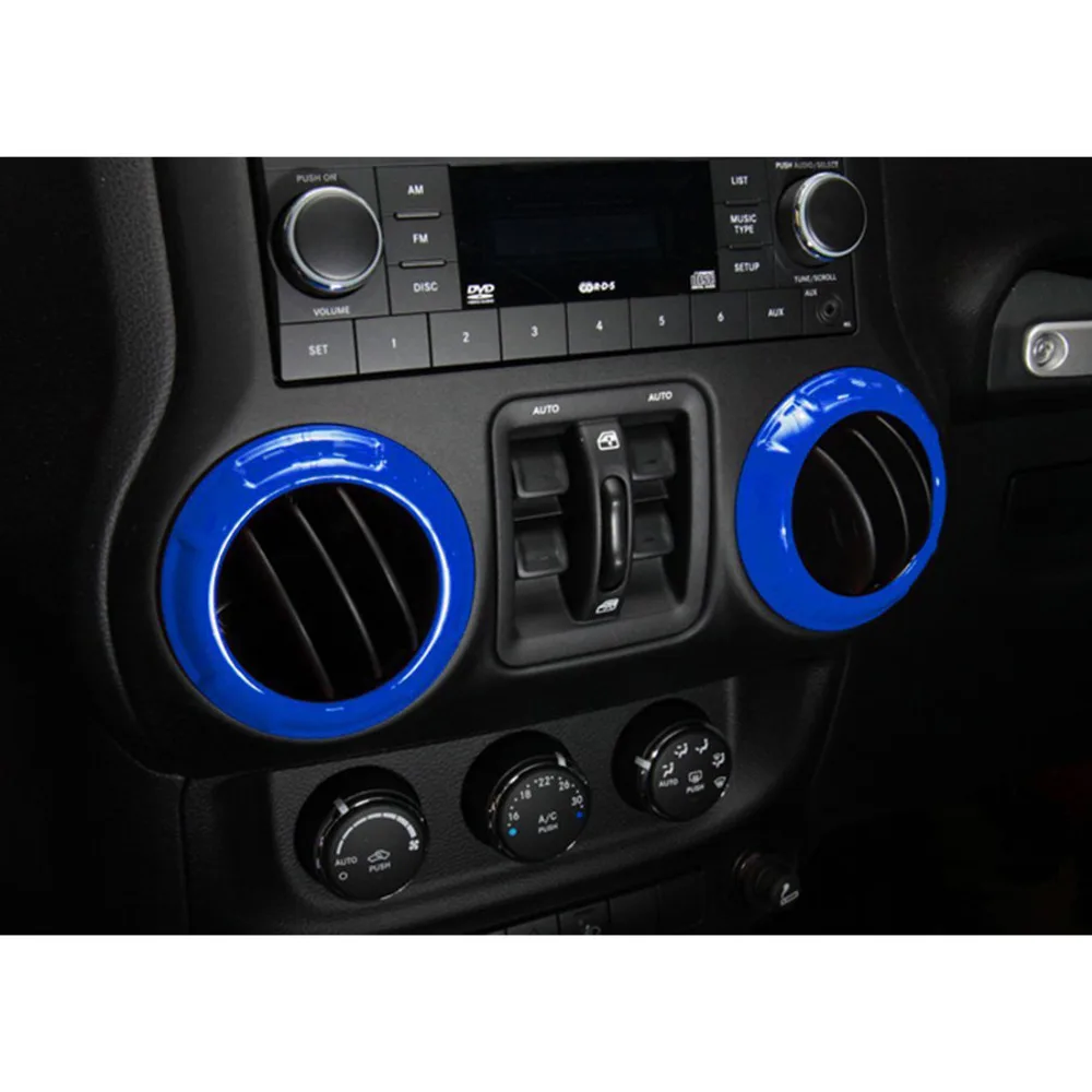 12 шт. синяя отделка рулевого колеса из АБС-пластика воздуховод аксессуары для