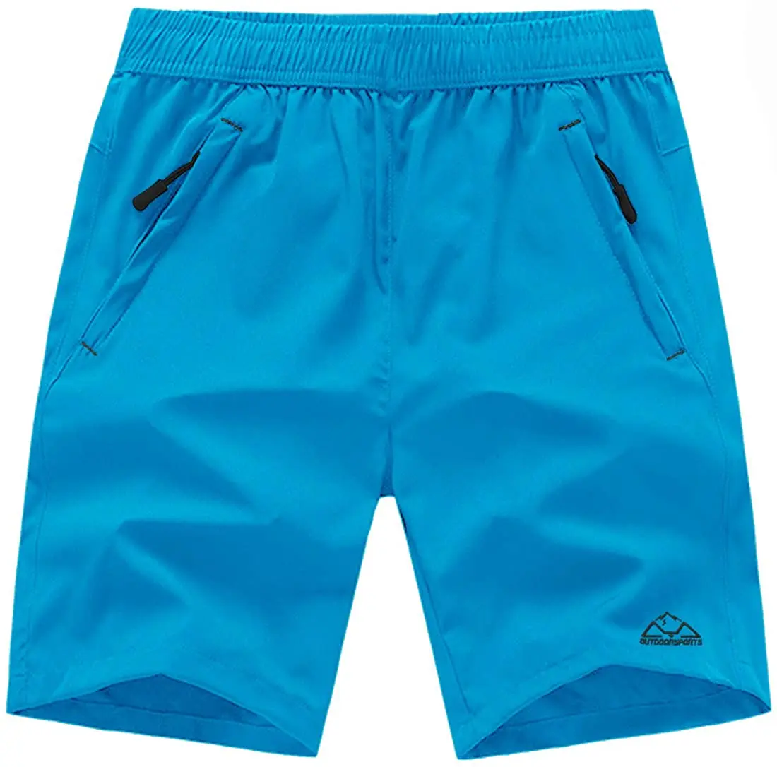 

Men's outdoor sports quick dry fitness running shorts zipper pocket