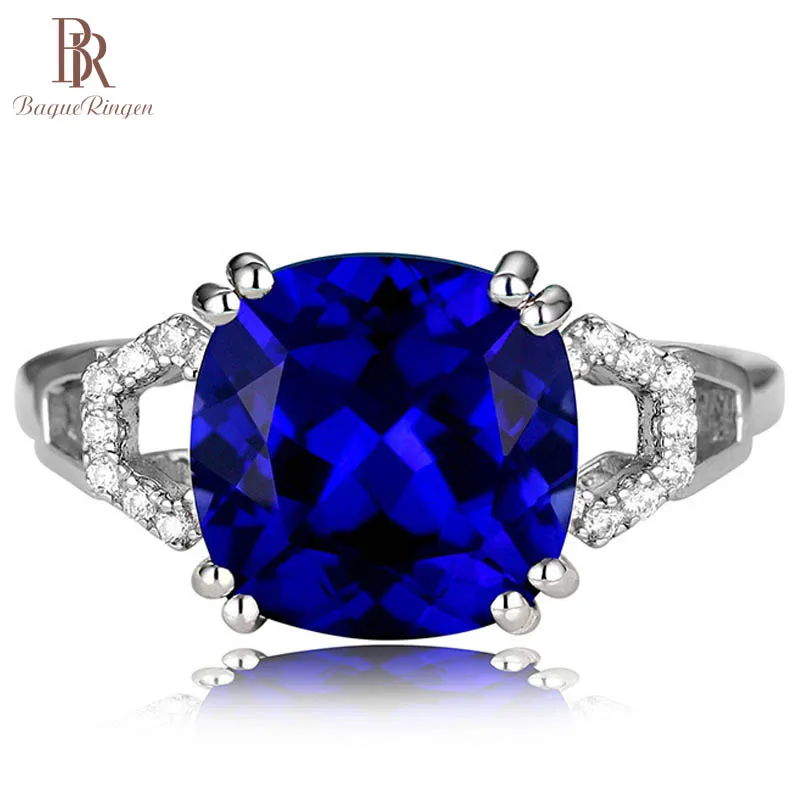 Кольцо женское из серебра с аквамарином размеры 6 10|Кольца| |