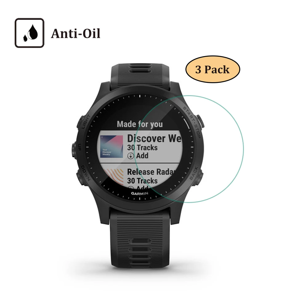 ONGHSD 3 Pack for Garmin Forerunner 945 Tempered Glass Screen Protector Ultra-Thin High Definition Protective Cover Film | Мобильные