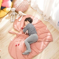 ootdty newborn baby cotton carpet blanket soft leaf shape crawling play mat rug kid children room decoration