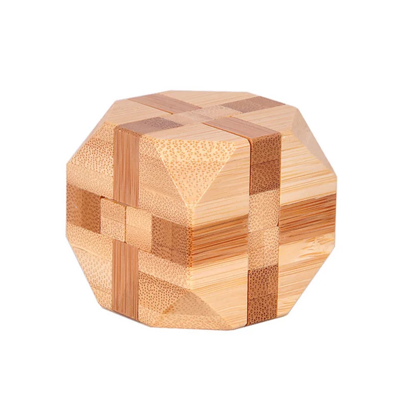 11 типов 4 5 см IQ Brain Teaser Kong Ming Lock 3D деревянная Блокировка заусенцев Пазлы игра