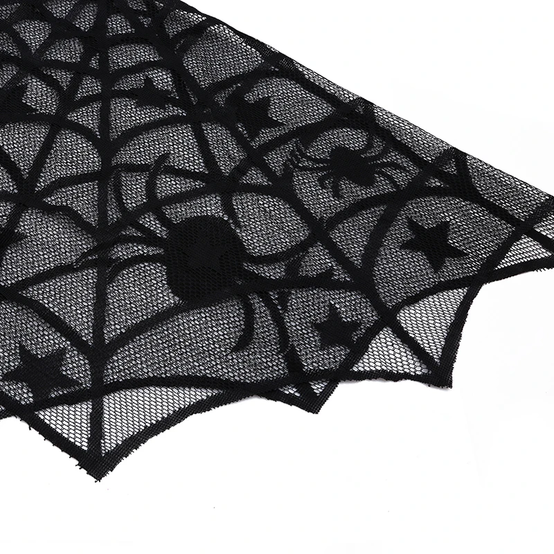 1 шт. декоративный реквизит на Хэллоуин Черная кружевная паутина камин мантия