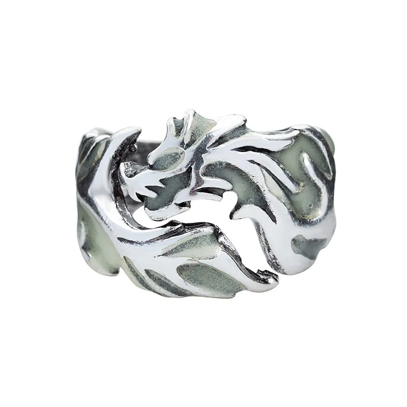 1 шт мужское кольцо в виде дракона круглый палец светящийся светится темноте