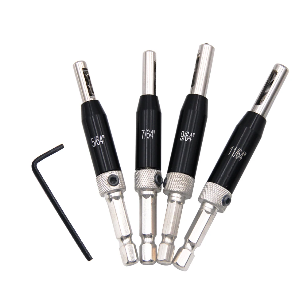 Набор сверл для дверного замка и шарнира 4 шт. самоцентрирующаяся пила из