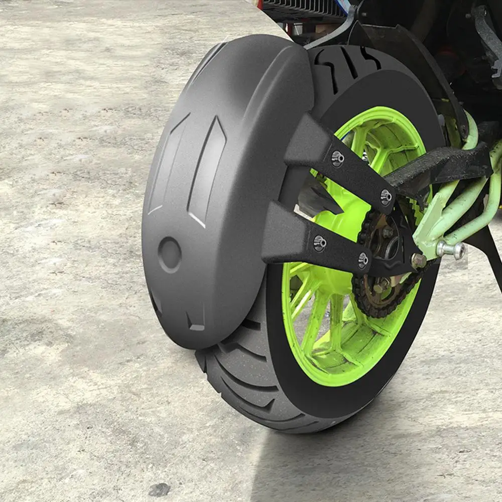 

Universal Black Plastic Motorcycle Rear Wheel for fender Splash Guard Rear Wheel Cover Splash Guard Mudguard with Bracket