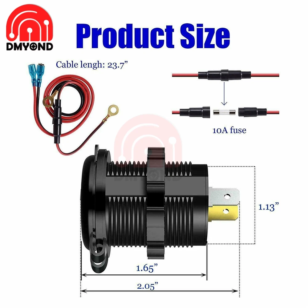 Автомобильное зарядное устройство с двумя USB портами и функцией быстрой