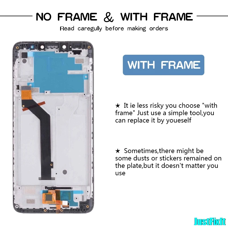For Xiaomi Redmi S2 Original LCD Touch Screen with Frame Digitizer Assembly Replacement Parts 5.99'' Display |