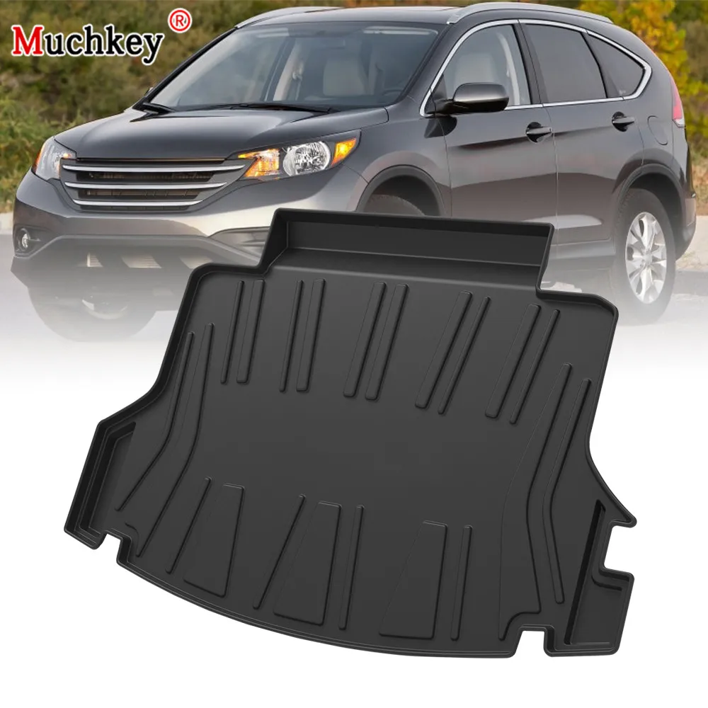 

Muchkey TPE Trunk Mat For Honda CR-V 2012 2013 2014 2015 2016 Car Waterproof Non-Slip Custom Rubber 3D Cargo Liner Accessories