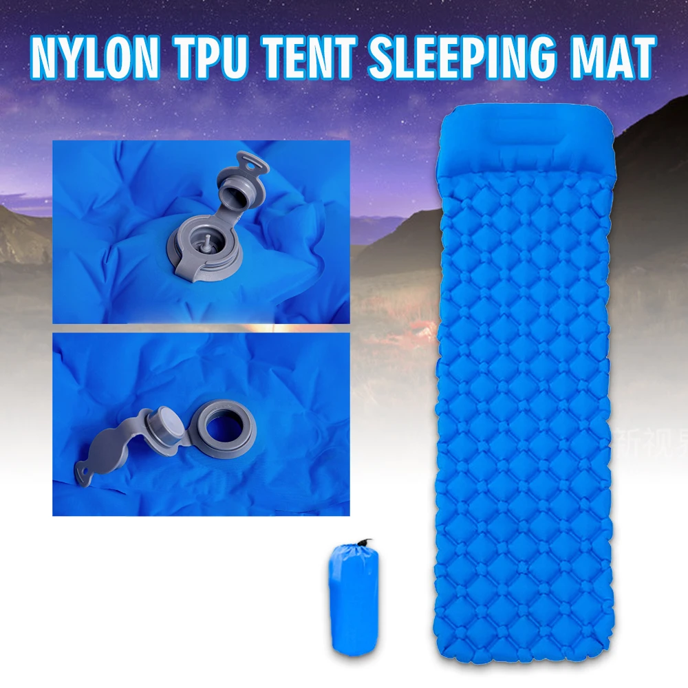 Inflatable Sleeping Mat Outdoor Camping Ultralight Air Mattress  Outdoor Mat Furniture Bed With Pillow For Hiking Trekking