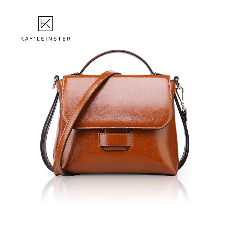 100% натуральная кожа женская сумка через плечо Элегантная модная на однотонная