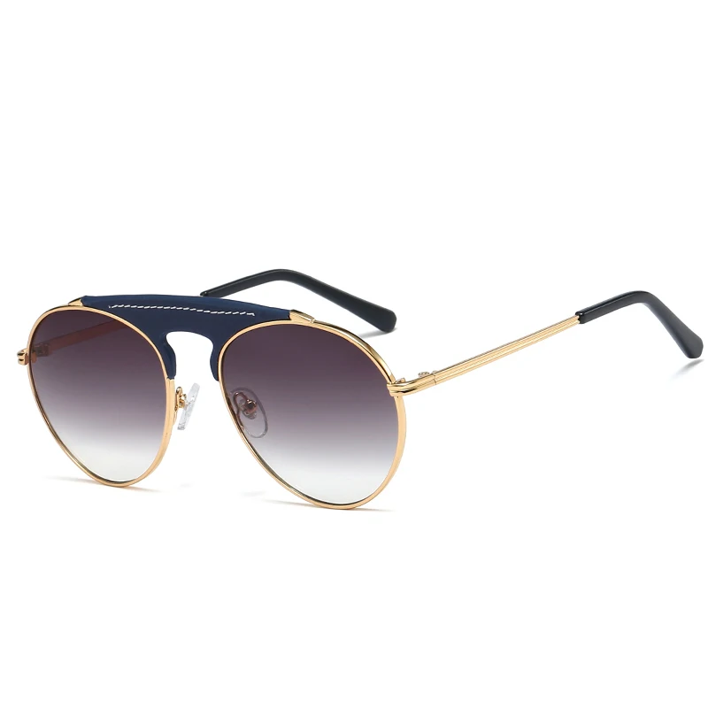 

Senta Pilot Style Women Sunglasses Gradient Gray Coffee Lens Glasses With Leather Oculos De Sol UV400 Protection Girl Sun Glass