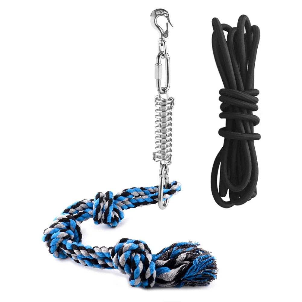 

Muscle Builder Spring Pole Training Tools For Dogs Home Durable Garden Outdoor Hanging Rope Toy Backyard Bite Resistant Exercise