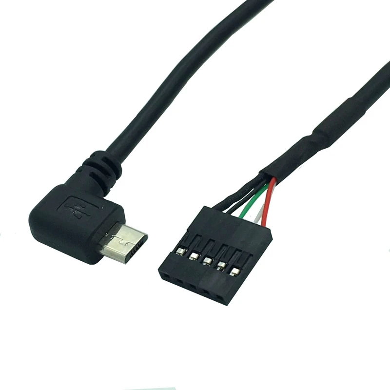 (2 шт. в упаковке) 50 см 90 градусов правый угол Micro USB папа 5 Pin Материнская плата