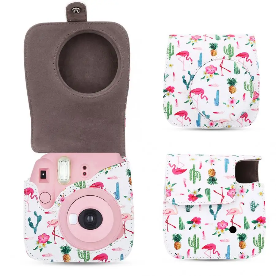 Защитный чехол для камеры с плечевым ремнем для Fuji Fujifilm Instax Mini 8/8+/9(белый