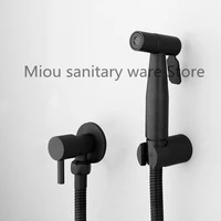 black portable bidet sprayer stainless steel toilet bidet faucet bathroom shattaf valve jet set enema shower for ass