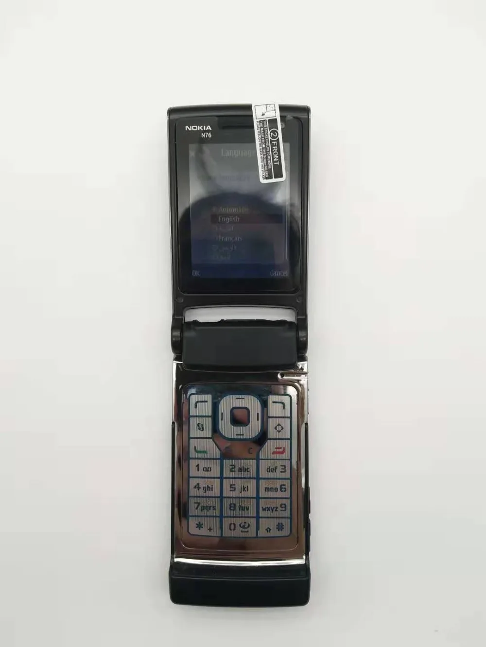 Nokia N76 Bluetooth JAVA 2MP для разблокированного мобильного телефона, Поддержка русская клавиатура Восстановленное