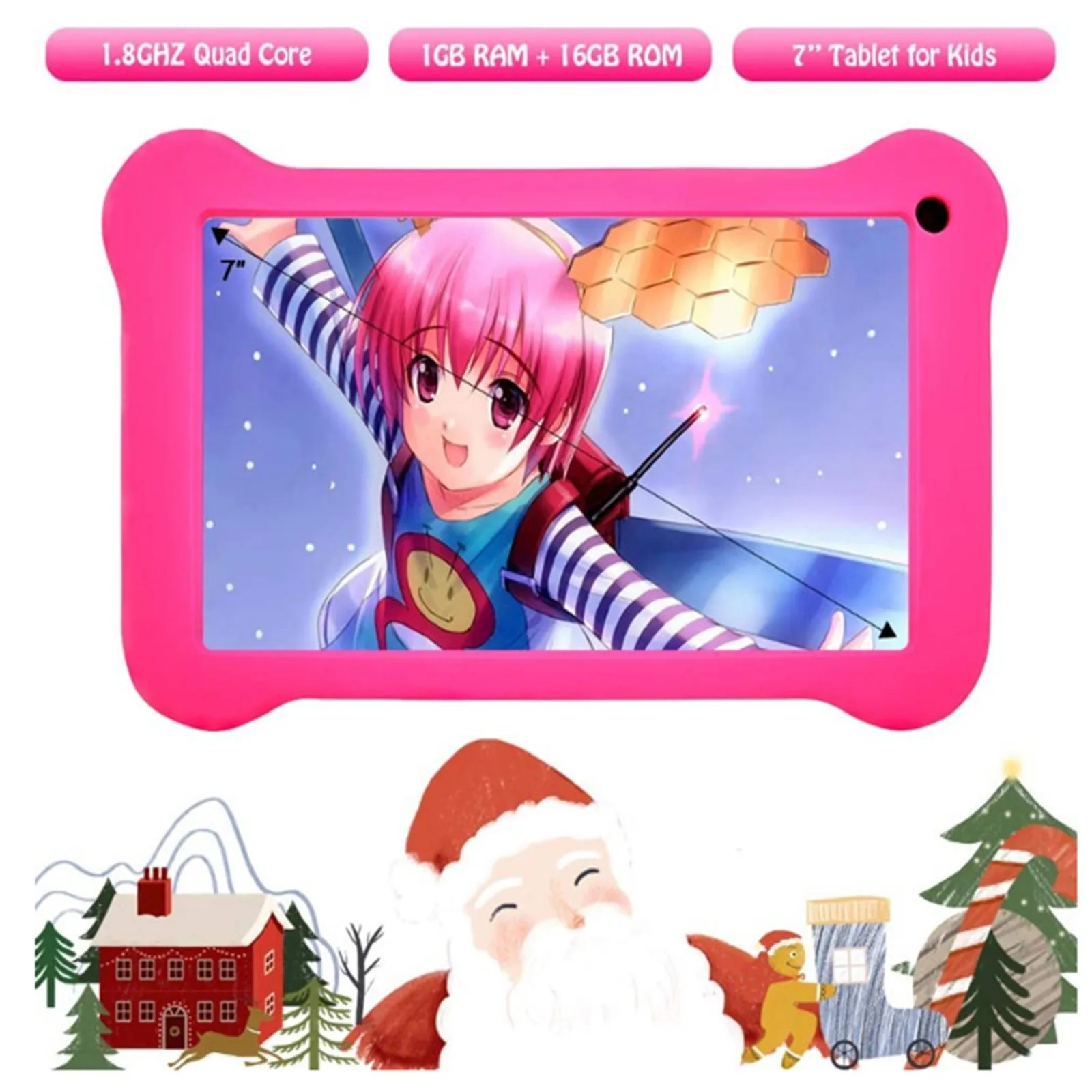 

Q78children's Tablet Android Quad-core Learning Tutor Ips Screen Cartoon Powerful Educational Tablet For Children Kids Best Gift